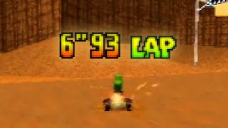 Mario Kart 64  Kalimari Desert SC lap World Record  693 NTSC [upl. by Don]