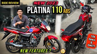 Finally 😱 Bajaj Platina 110 ABS E20 New Model 2023 RIDE REVIEW  New Features amp price  Platina110 [upl. by Nomzaj]