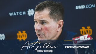 Notre Dame DC Al Golden on First Impressions CrossTraining Cornerback and Jordan Botelho [upl. by Sadick422]