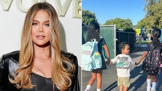 Khloé amp Kim Kardashians Kids Adorable School Day by Trending News [upl. by Billie]