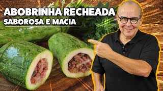 COMO FAZER ABOBRINHA RECHEADA COM CARNE MOIDA NO PONTO CERTO LOW CARB E SABOROSA  CHEF TAICO [upl. by Cassey]