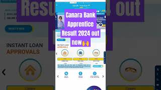 Canara Bank Apprentice Result 2024 out now🙌 [upl. by Ardnu]