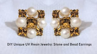 DIY Unique UV Resin Jewelry Beads and Stone Earrings [upl. by Ciccia]