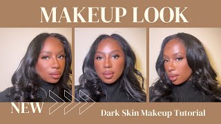 Dark Skin Makeup Tutorial 🤎 [upl. by Negaem]