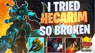 WILD RIFT  I Tried NEW Hecarim And Hes SO BROKEN  Hecarim Gameplay  Guide amp Build [upl. by Felicia]