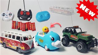 New RC UNBOXING VALOR FORCES KING118 RC CITY TRUCK BUSS130 RC CARTOON BABY DUCK40MHz [upl. by Cirred]