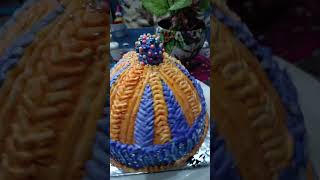 Woollen cap cake design utubeshort birthdaycake winterspecial cakedecoration [upl. by Aidua186]