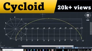 cycloid in easy way auto cad  in telugu [upl. by Mirilla]