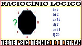 Raciocínio Lógico Figuras imagem Teste psicotécnico QI Quociente de Inteligência Detran Concurso RLM [upl. by Notelrahc]