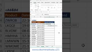 Merge values with dates in excel excel dates vikaljain [upl. by Eimmas]