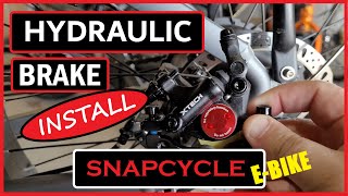 Snapcycle R1 EBike Installing Xtech Zoom Hydraulic Brakes [upl. by Sneve]