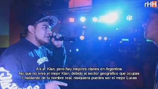 Aczino Round 2 vs Klan  LETRA  Iron Battles  Argentina 2017 [upl. by Nileek]