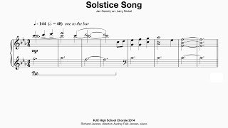 Solstice Song Jan Garrett RJC High School Chorale 2014 [upl. by Ricardo]