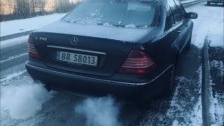 BRUTAL Straight pipe S400 CDI coldstart [upl. by Vaughan]