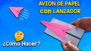 Avión de Papel con Lanzador Como Hacer un Avión de Papel Fácil Origami  Mejores Aviones de Papel [upl. by Tattan]