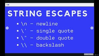 How to Model Data Efficiency String Escape Characters The Modern JavaScript Boot Camp [upl. by Sirob1]