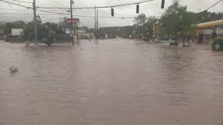 Lifethreatening flooding in Asheville National Weather Channel gives update [upl. by Hareenum78]