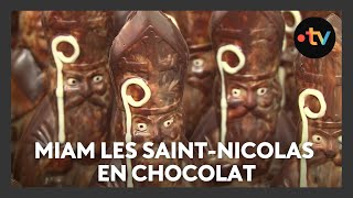 La SaintNicolas et ses chocolats  la confection chez Schmitt à Gerardmer [upl. by Ainuj]