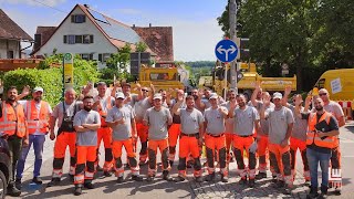 Netzbau  Kolonnenverbund bei Markdorf [upl. by Alekal843]