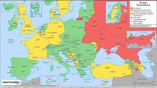 Australian Government Travel Advice Map For Europe [upl. by Eintruok]