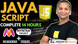 🚀 🔥 JavaScript Complete Course 2024 4 Projects  Notes  GitHub  Free Certification [upl. by Noeht]