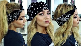 PIA MIA amp KYLIE JENNER INSPIRED BANDANA HAIRSTYLES  HAIR TUTORIAL [upl. by Hsirehc]