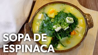 Cómo Hacer SOPA de ESPINACA Receta Ecuatoriana 🇪🇨🍲 [upl. by Aved214]