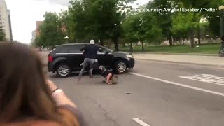 RAW Graphic video shows protester run over in Denver [upl. by Winterbottom]