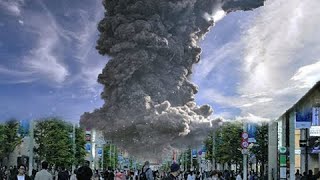 Volcano Sakurajima erupted in Japan Ashes covered Kagoshima [upl. by Attej928]