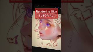 How to paint skin  Rendering SKIN “TUTORIAL” art procreate digitalart drawing foryou [upl. by Enymsaj]