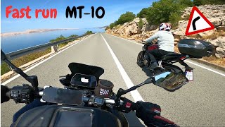 Yamaha MT10 2023  Fast Run with LeoVince Decat Exhaust and Tune [upl. by Leahcim201]