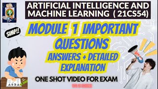 AIML Module 1 Important Questions  ONE SHOT VIDEO FOR EXAM  VTU 5th sem AIML 21cs54 aiml vtu [upl. by Abott]