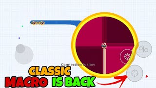 MACRO IS BACK IOS MACRO IN CLASSIC MODE 🐰AGARIO MOBILE [upl. by Aerdnaz405]