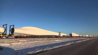 Union Pacific Vestas Wind Turbine and Blade Train in Castle Rock CO [upl. by Adnauq35]