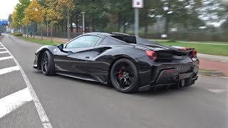 Full Carbon Black Ferrari 488 Pista Spider 720HP  Lovely Sounds [upl. by Anomis]