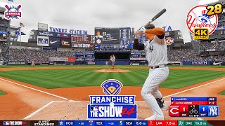 MLB The Show 24 New York Yankees vs Cincinnati Reds  Juan Soto 2 HR  Franchise 28  PS5 4K 60fps [upl. by Alsi]