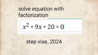 Trinomial factorizationQuadratic Equations factorization method 2024 [upl. by Marchal138]