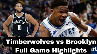 Anthony Edwards Dominates Brooklyn Nets vs Timberwolves Game Highlights [upl. by Mutz]