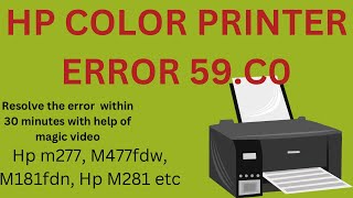 I Fixed the HP Printer Error 59C0 And You Can Too [upl. by Ahsauqal]