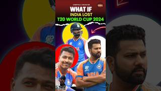 What happened if team lost the T20 world cup 2024  cricket viratkohli t20worldcup ipl [upl. by Elenaj]