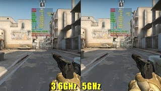 i79700K in CS GO  Base clock 36GHz vs OC 5GHz [upl. by Monsour]