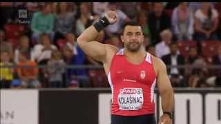 Men´s Shot Put Final European Championships Zürich Switzerland 1282014 [upl. by Otirecul606]