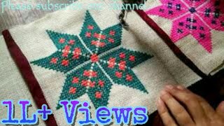 Cross stitch design wall pocket [upl. by Starks414]