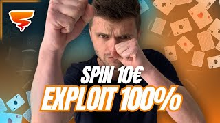 Stratégie Exploitante au Poker  Je détruis les Spins 10€ Gameplay Twister  Betclic Poker [upl. by Annej]