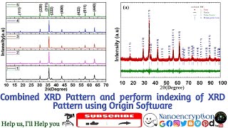 How to combined and perform indexing of XRD Pattern using Origin Software [upl. by Ahsi726]