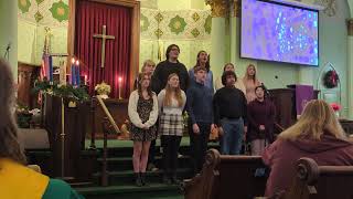 Milton high School band performing at the first Presbyterian Church [upl. by Agem]