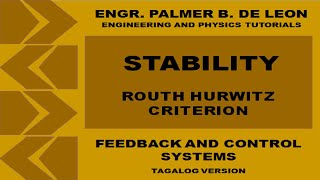 STABILITY OF CONTROL SYSTEM  FEEDBACK AND CONTROL SYSTEMS TAGALOG VERSION [upl. by Lorelie]