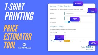 T Shirt Printing Tutorial 2020  Stylish Cost Calculator for WordPress [upl. by Hewes]