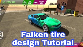 Falken Tires design Tutorial  car parking multiplayer  Ford Mustang [upl. by Christabel]