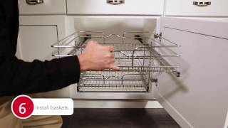 5WB2 Chrome PullOut Baskets For Your Kitchen Cabinet Installation  KitchenSourcecom [upl. by Sualokin310]